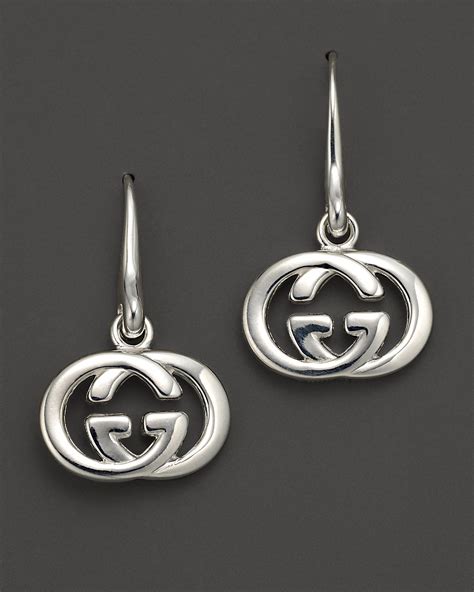 women gucci earrings silver|gucci silver earrings for women.